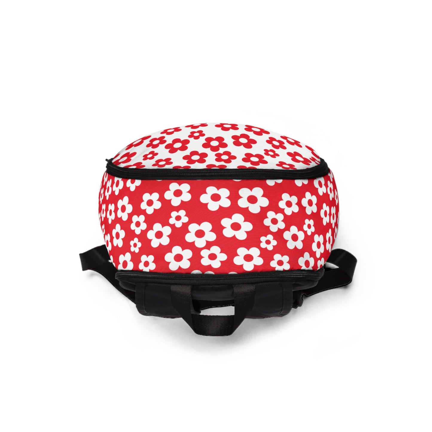 White + Red Mini Flower Backpack
