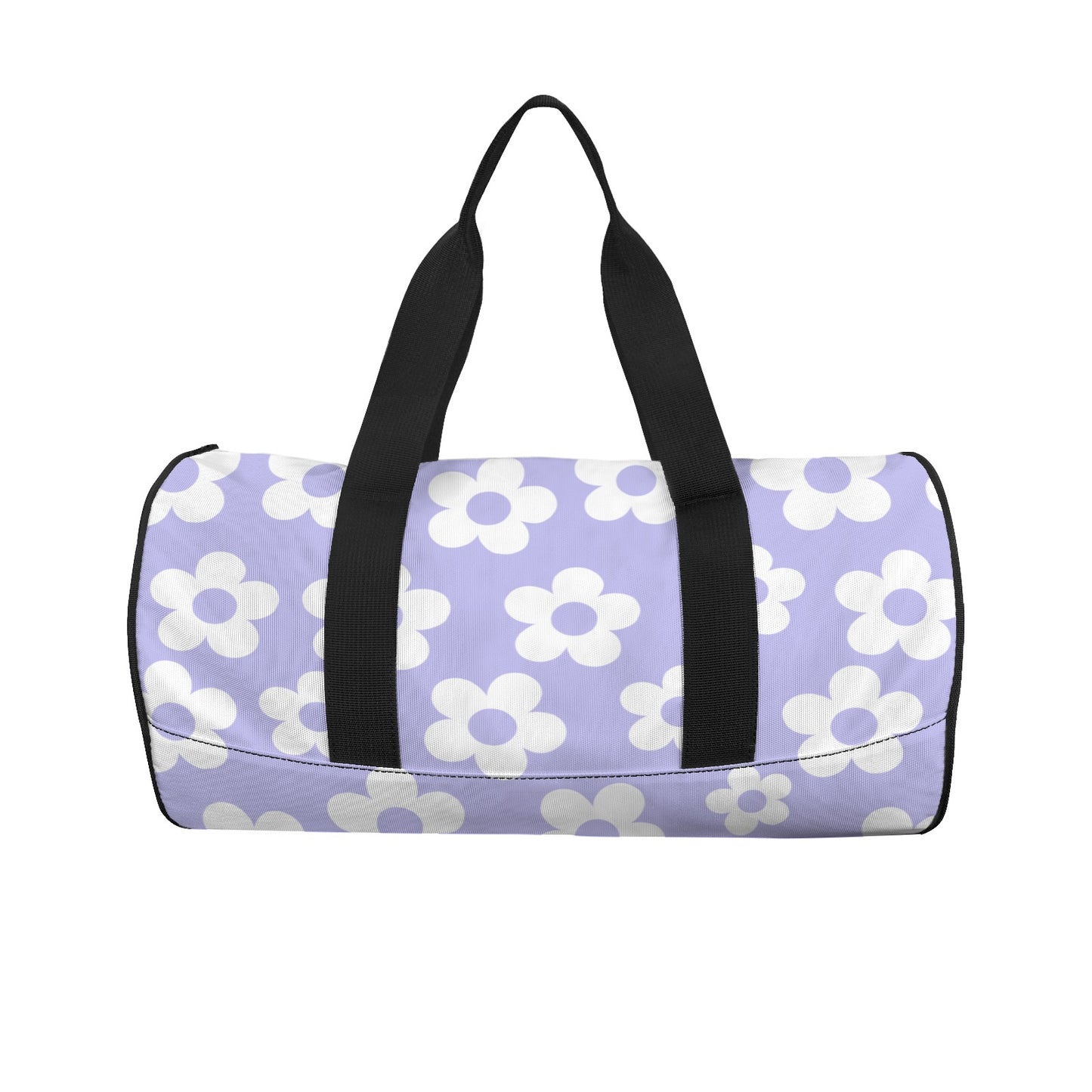 Purple + White Moxies Flower Duffel