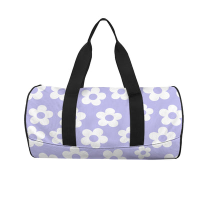 Purple + White Moxies Flower Duffel