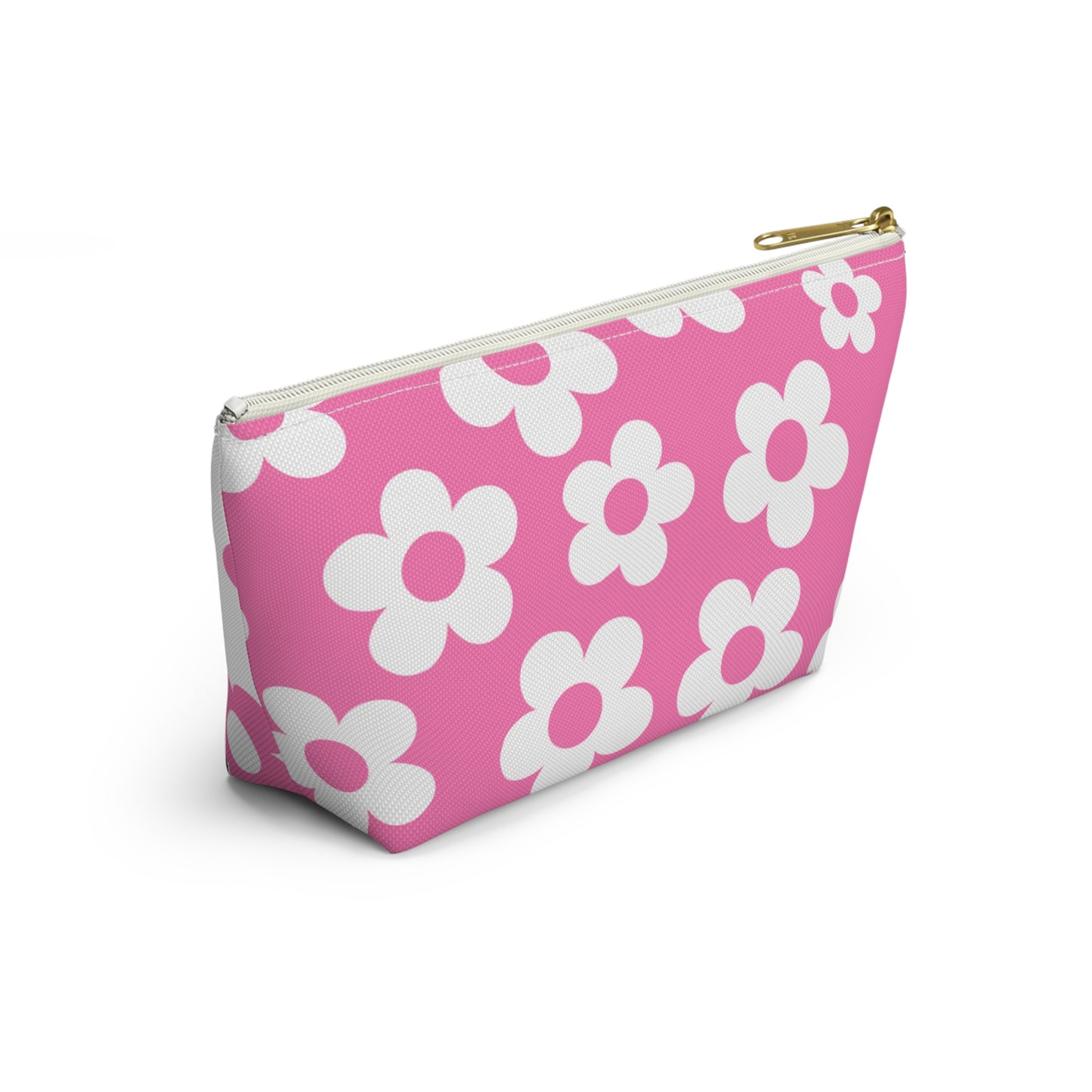 Pink + White Mini Flower Pouch