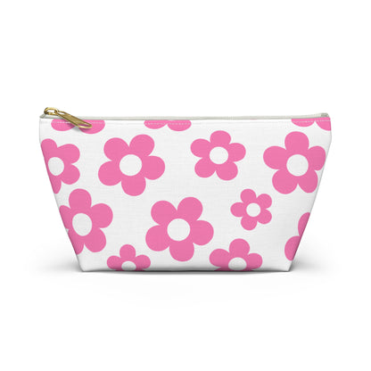 Pink + White Mini Flower Pouch