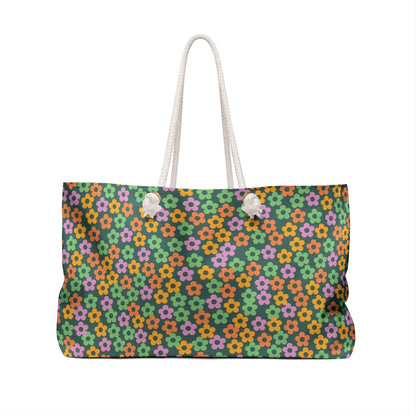 Khaki Mini Flower Weekender Bag