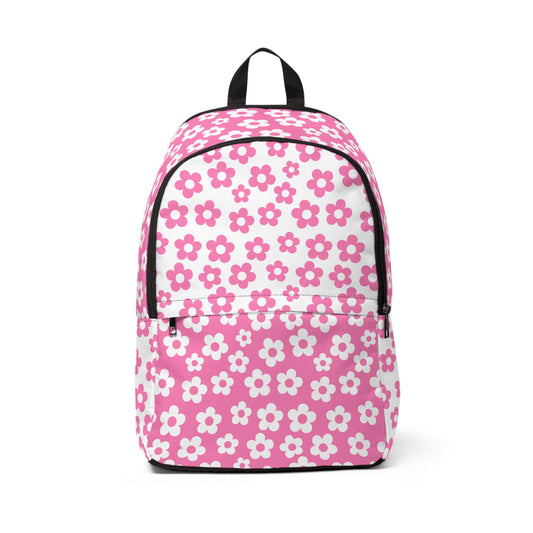 Pink + White Mini Flower Backpack