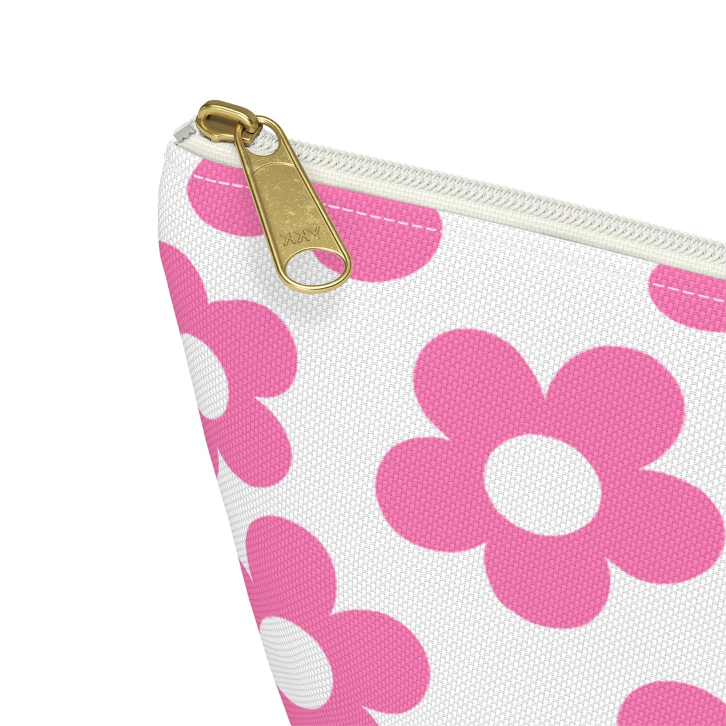 Pink + White Mini Flower Pouch