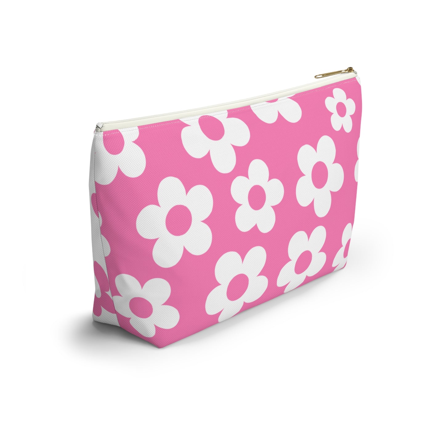 Pink + White Mini Flower Pouch