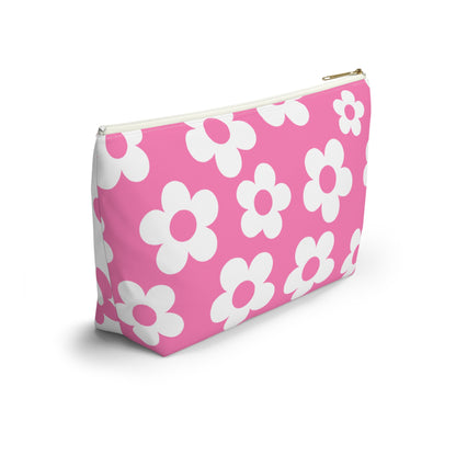 Pink + White Mini Flower Pouch