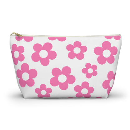 Pink + White Mini Flower Pouch