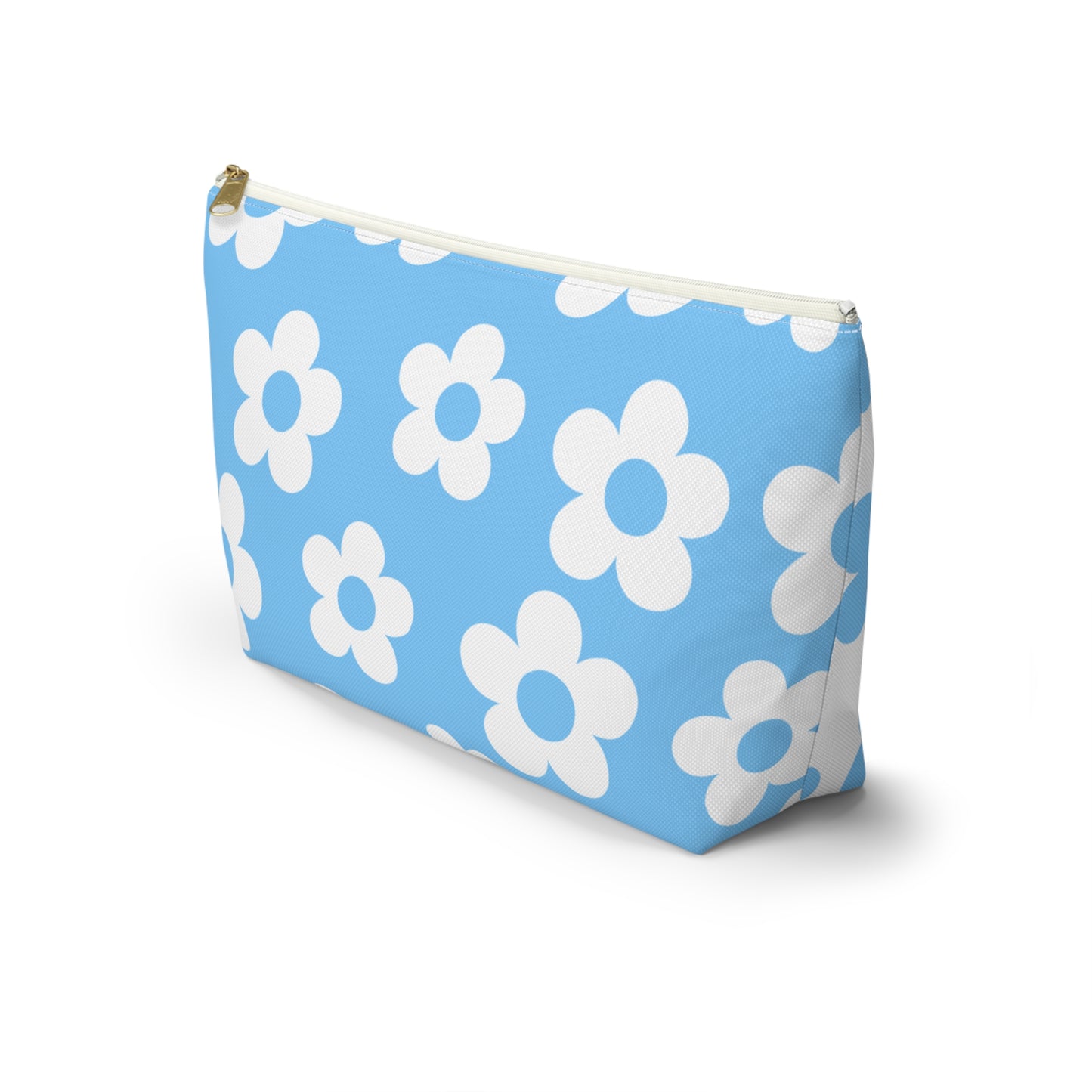 Turquoise + White Mini Flower Pouch