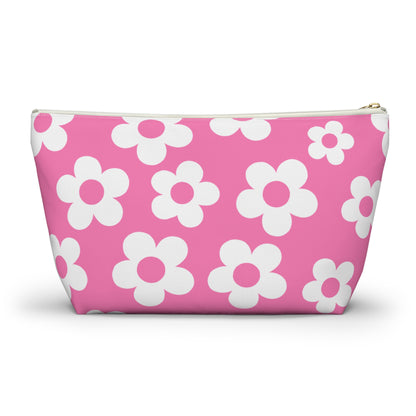 Pink + White Mini Flower Pouch