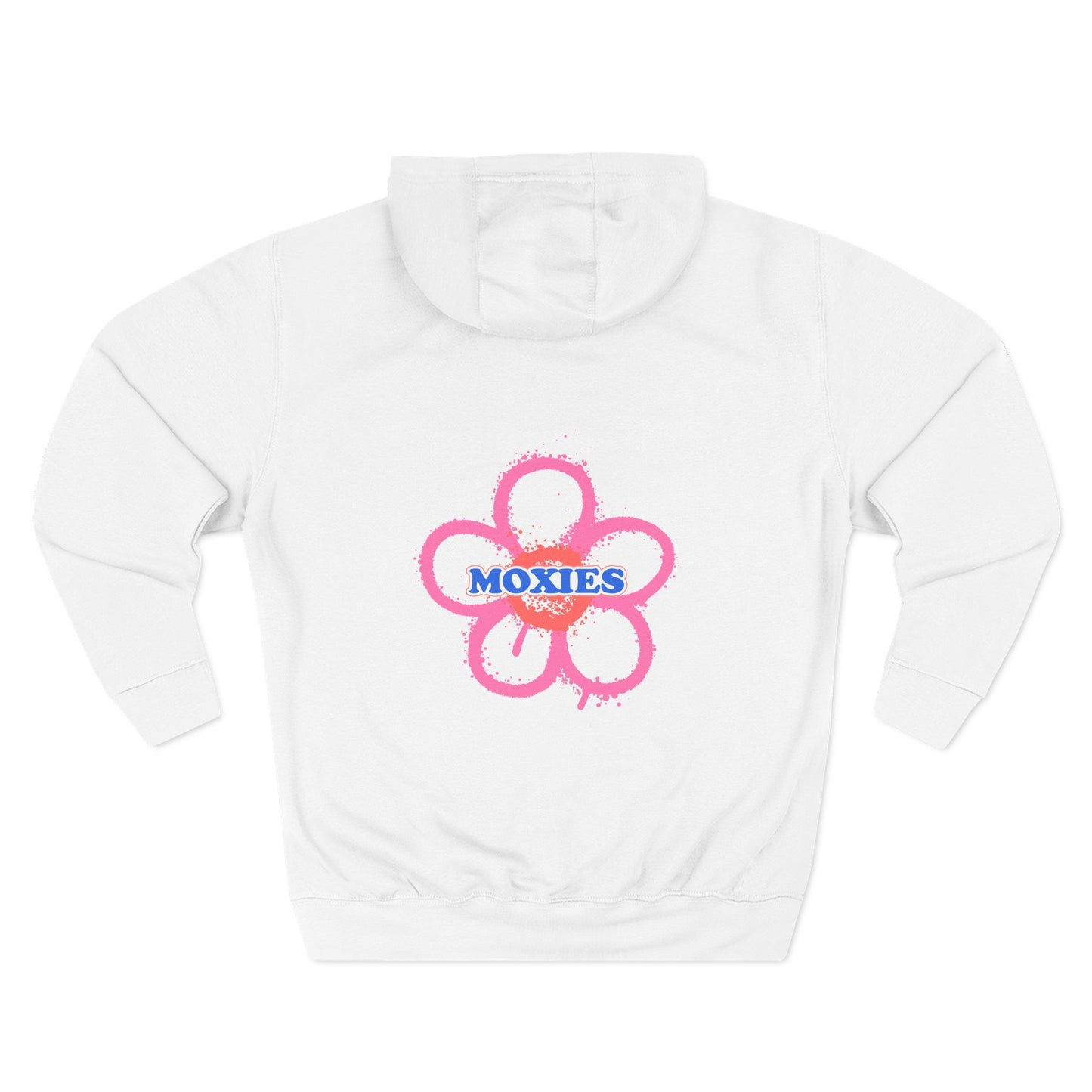 Moxies Grafitti Flower Fleece Hoodie Sweatshirt