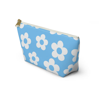 Turquoise + White Mini Flower Pouch