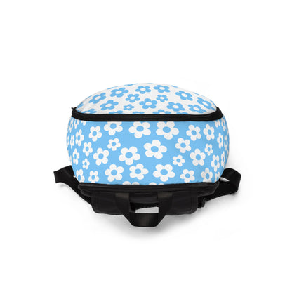 Turquoise + White Mini Flower Backpack