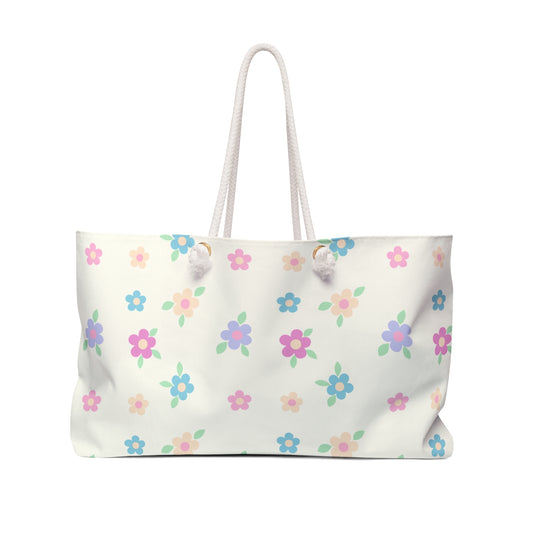 Pastel Flower Weekender Bag