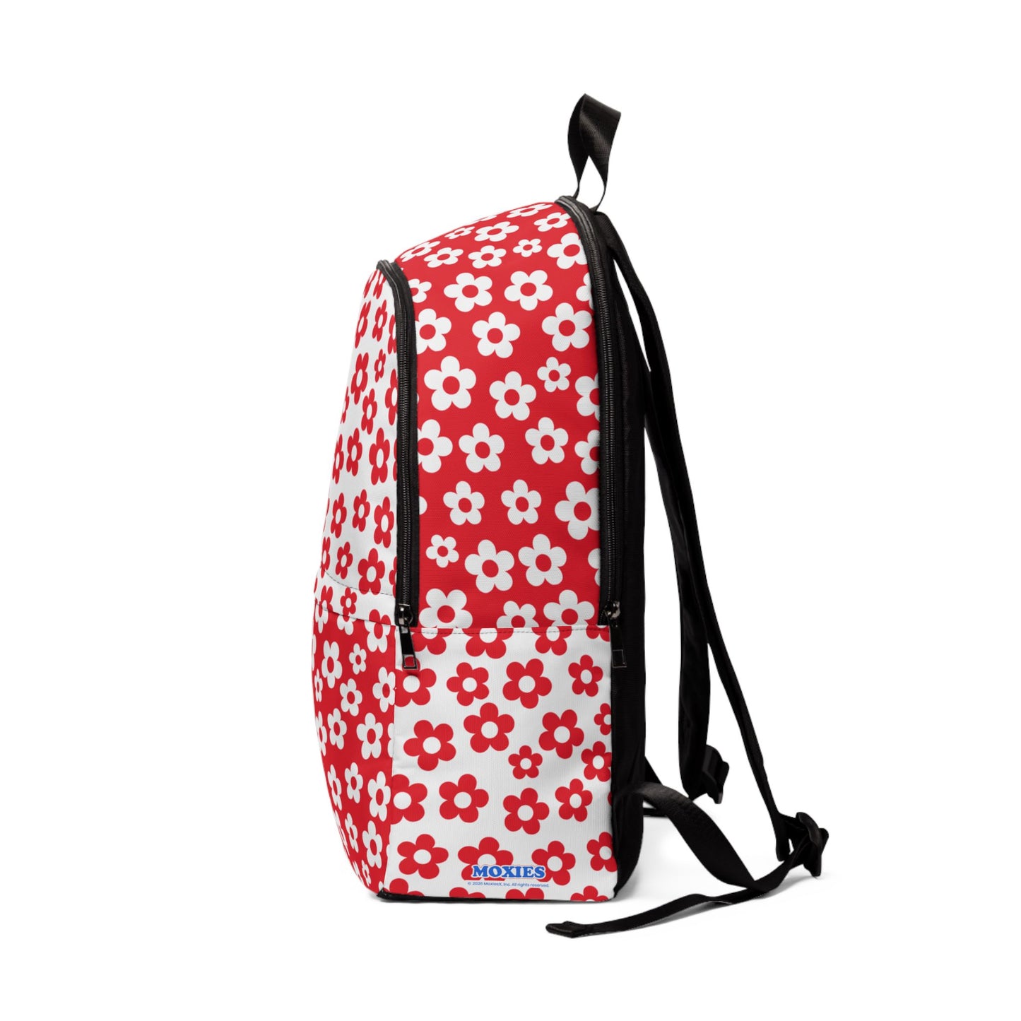 White + Red Mini Flower Backpack