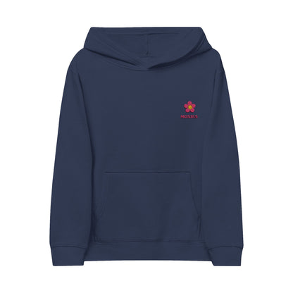 Moxies Embroidered Flower Fleece Hoodie for Kids