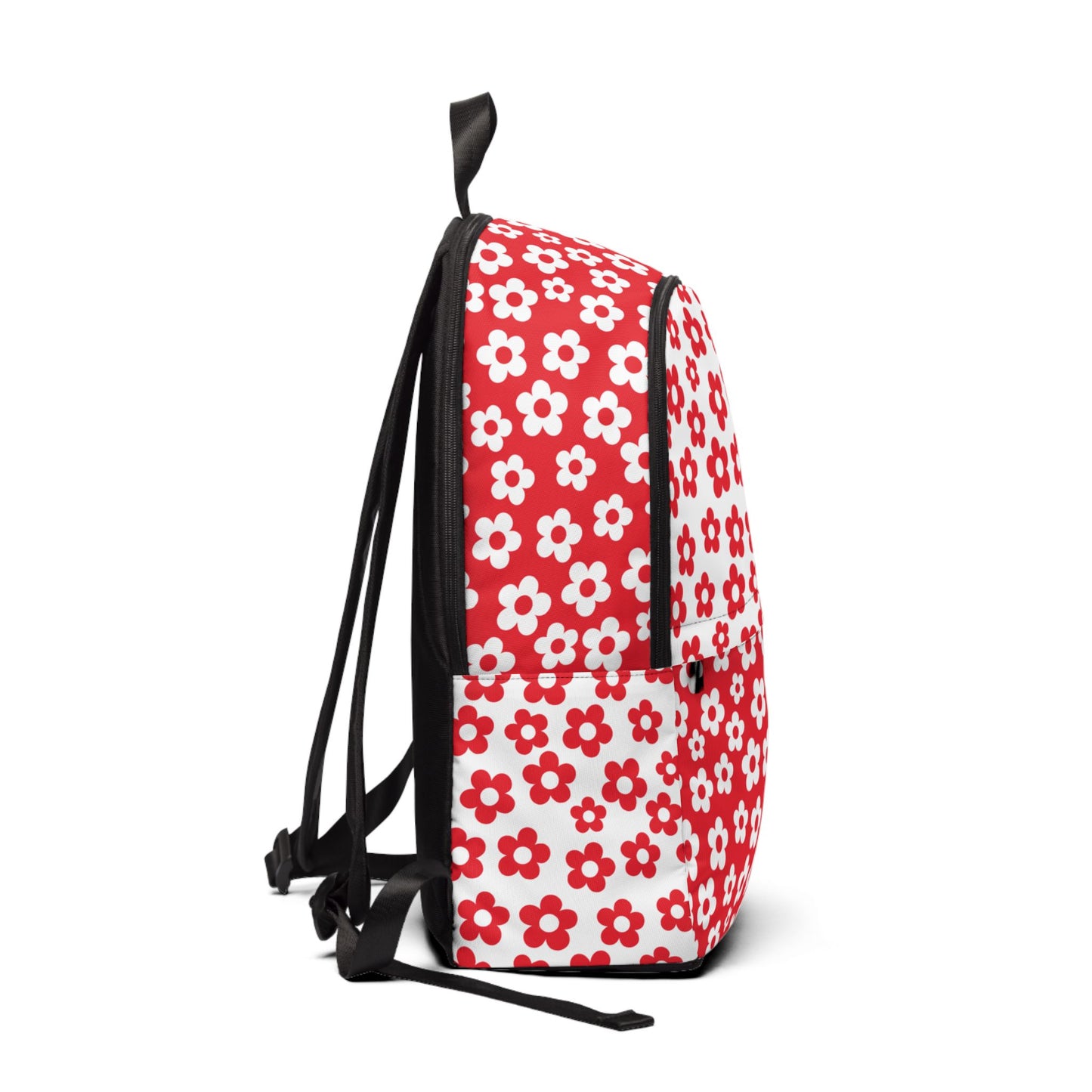 White + Red Mini Flower Backpack