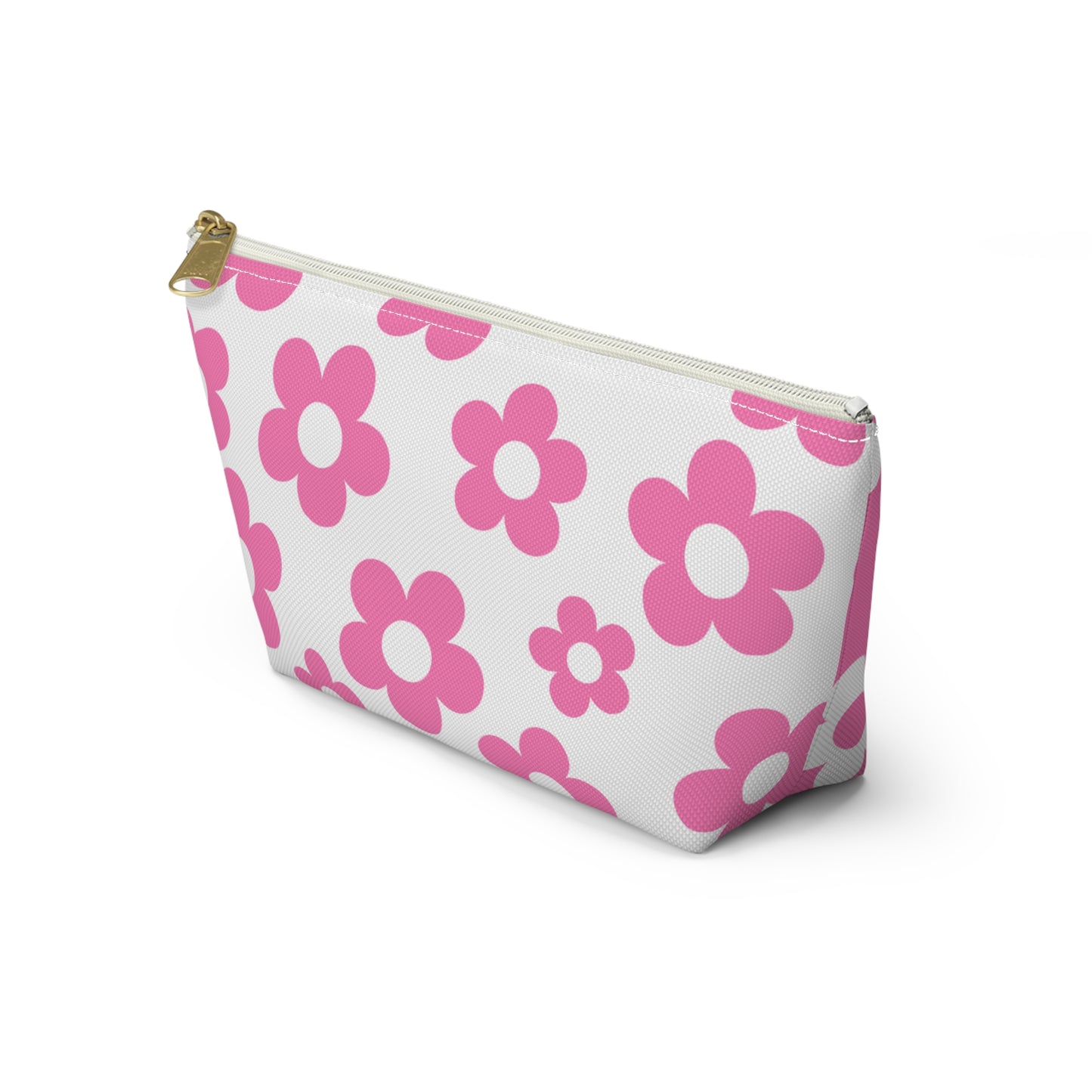 Pink + White Mini Flower Pouch