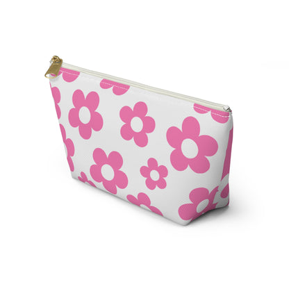 Pink + White Mini Flower Pouch