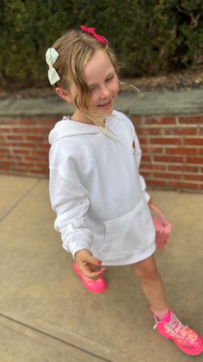 Moxies Embroidered Flower Fleece Hoodie for Kids