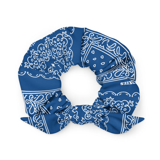 Blue Bandana Scrunchie